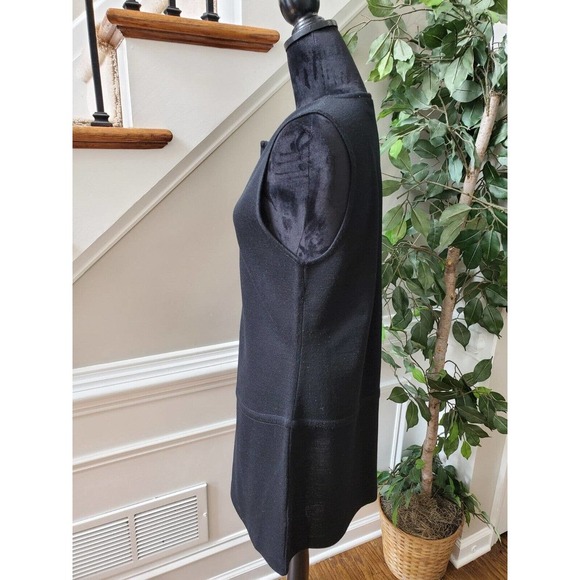 Jacqueline Ferrar Women's Black Acrylic Front Zip Sleeveless Sweater Size Medium - Picture 5 of 10